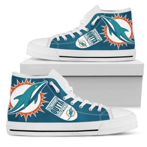 Miami Dolphins NFL Football 12 Custom Canvas High Top Shoes