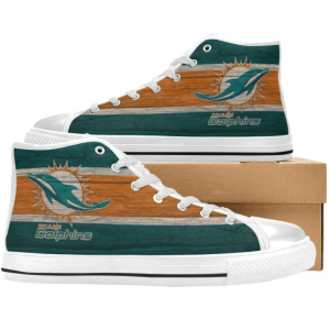 Miami Dolphins NFL Football 3 Custom Canvas High Top Shoes