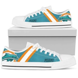 Miami Dolphins NFL Football Low Top Custom Canvas Shoes
