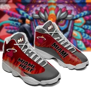 Miami Heat Basket Ball Team Air Jordan 13 Custom Sneakers