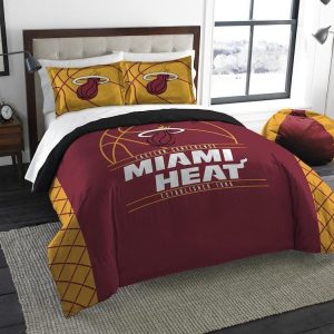 Miami Heat Bedding Set- 1 Duvet Cover & 2 Pillow Cases