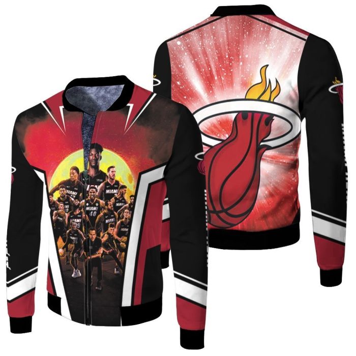 Miami Heat Legends All Times Retro City For Fan Fleece Bomber Jacket