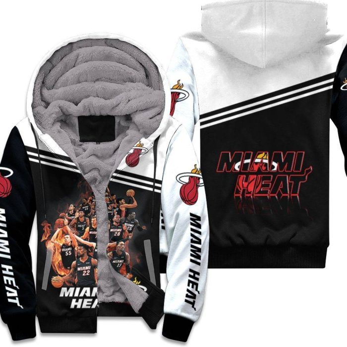 Miami Heat Legends On Flame Logo For Fan Unisex Fleece Hoodie