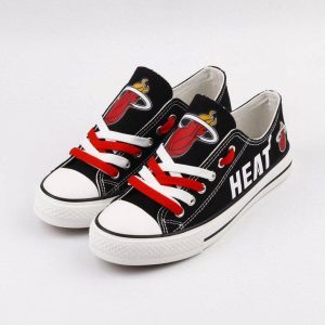 Miami Heat NBA Basketball 2 Gift For Fans Low Top Custom Canvas Shoes