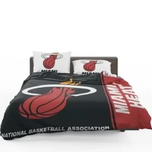 Miami Heat NBA Basketball Bedding Set - 1 Duvet Cover & 2 Pillow Cases