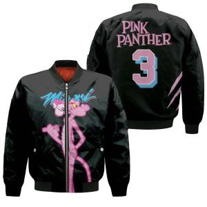Miami Heat X Pink Panther 3 2021 Collection Black Inspired Style Bomber Jacket
