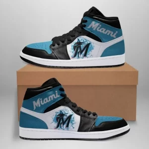 Miami Marlins MLB Air Jordan 1 Basketball Air Jordan 1 Sport Custom Sneakers