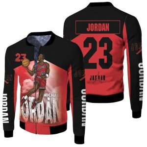 Michael Jordan 23 Chicago Bull Legend Of NBA Fleece Bomber Jacket