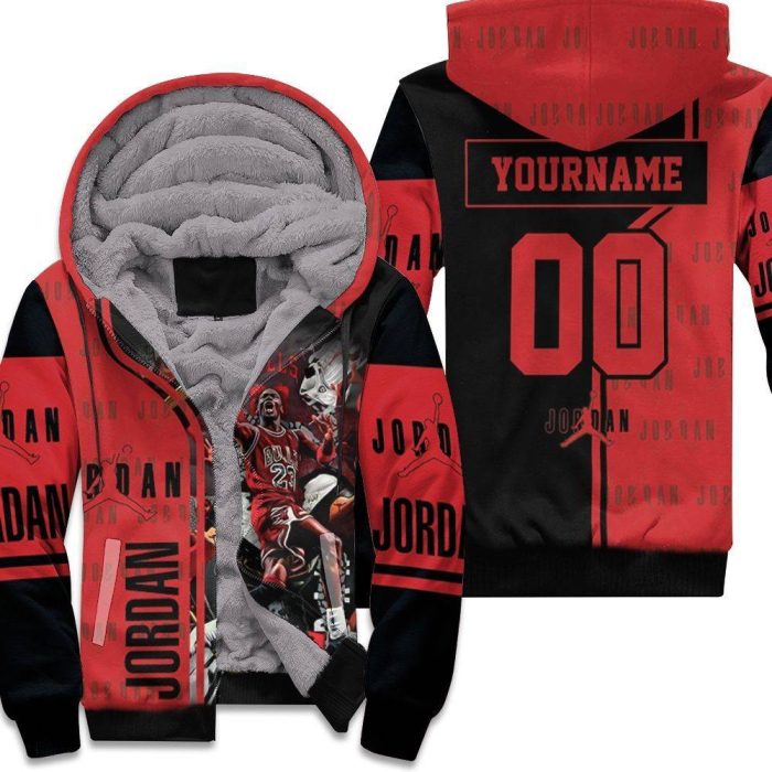 Michael Jordan 23 Chicago Bulls Legend Personalized Unisex Fleece Hoodie