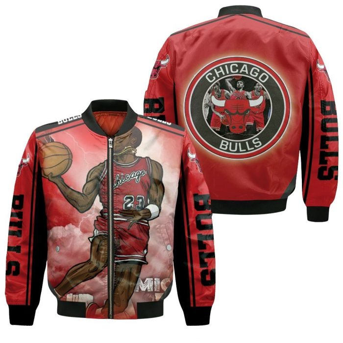 Michael Jordan Art Chicago Bulls Bomber Jacket