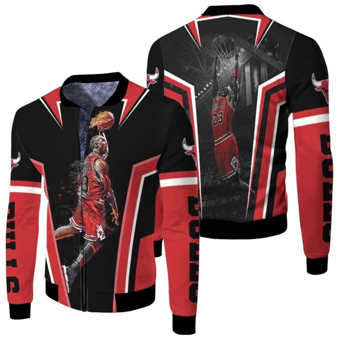 Michael Jordan Chicago Bulls Dunk Fleece Bomber Jacket
