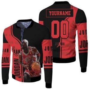 Michael Jordan Legend Of Chicago Bulls NBA Fleece Bomber Jacket