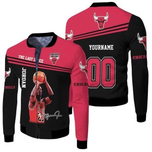 Michael Jordan The Last Dance Chicago Bulls Signed For Fan 3D Fleece Bomber Jacket