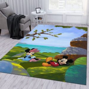 Mickey And Minnie Mouse Disney 9 Area Rug Living Room And Bed Room Rug Christmas