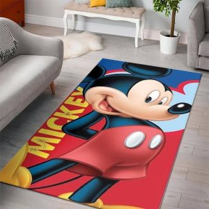 Mickey Mouse Living Room Cartoon Floor Carpet Rectangle Rug