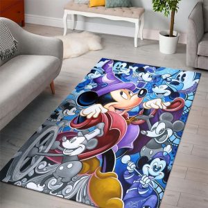 Mickey Mouse Living Room Cartoon Floor Carpet Rectangle Rug