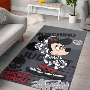 Mickey Mouse Living Room Cartoon Floor Carpet Rectangle Rug