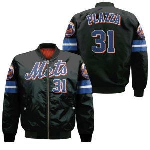 Mike Piazza New York Mets Black 2019 Inspired Style Bomber Jacket
