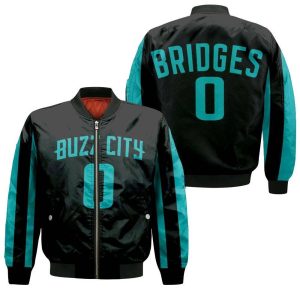 Miles Bridges Charlotte Hornets Jordan Brand City Edition Black Bomber Jacket