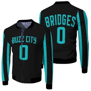 Miles Bridges Charlotte Hornets Jordan Brand City Edition Black Fleece Bomber Jacket