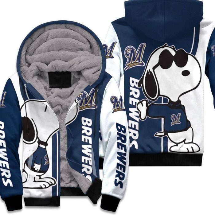 Milwaukee Brewers Snoopy Lover 3D Printed Unisex Fleece Hoodie