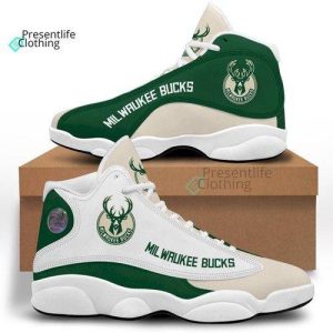Milwaukee Bucks Basketball Team Air Jordan 13 Custom Sneakers