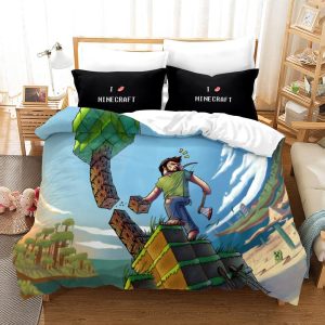 Minecraft #10 Duvet Cover Pillowcase Bedding Set Home Bedroom Decor