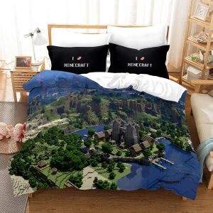 Minecraft #12 Duvet Cover Pillowcase Bedding Set Home Bedroom Decor