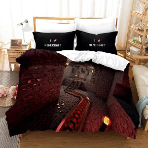 Minecraft #18 Duvet Cover Pillowcase Bedding Set Home Bedroom Decor