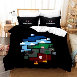 Minecraft #19 Duvet Cover Pillowcase Bedding Set Home Bedroom Decor