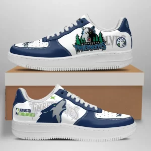 Minnesota Timberwolves Nike Air Force Shoes Unique Basketball Custom Sneakers