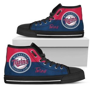 Minnesota Twins MLB Baseball Custom Canvas High Top Shoes