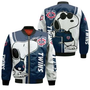 Minnesota Twins Snoopy Lover 3D Printed Bomber Jacket