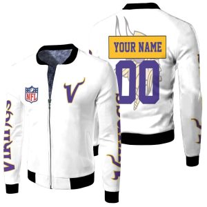 Minnesota Vikings NFL Bomber Jacket 3D Personalized Fleece Bomber Jacket