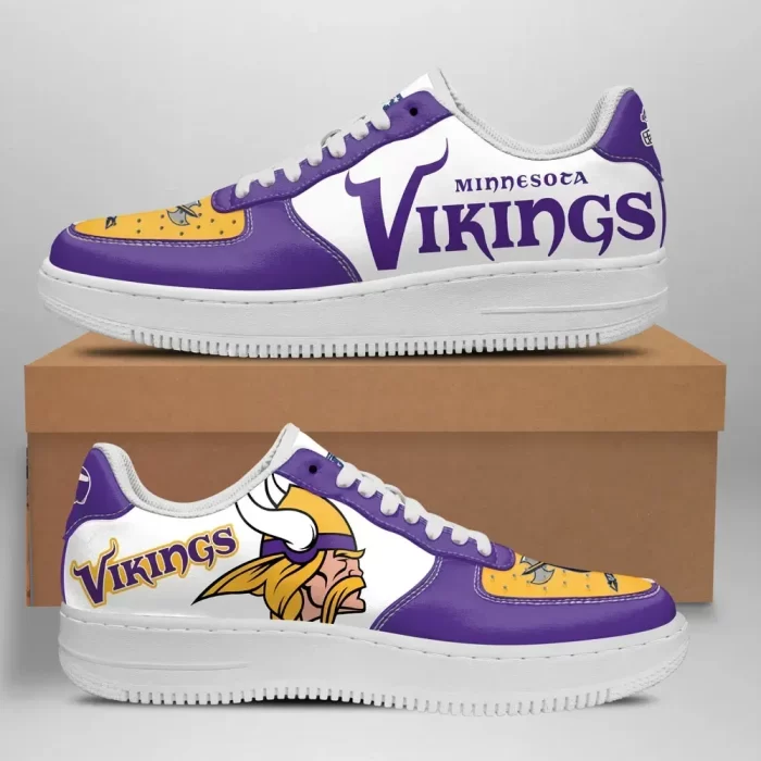 Minnesota Vikings Nike Air Force Shoes Unique Football Custom Sneakers