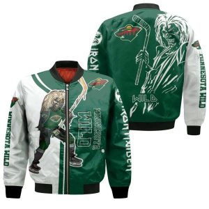 Minnesota Wild And Zombie For Fans Bomber Jacket