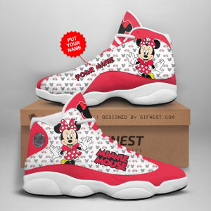 Minnie Mouse Jordan 13 Personalized Shoes Minnie Mouse Customized Name Sneaker