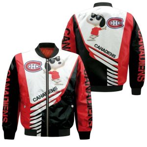 Montreal Canadiens Snoopy For Fans 3D Bomber Jacket