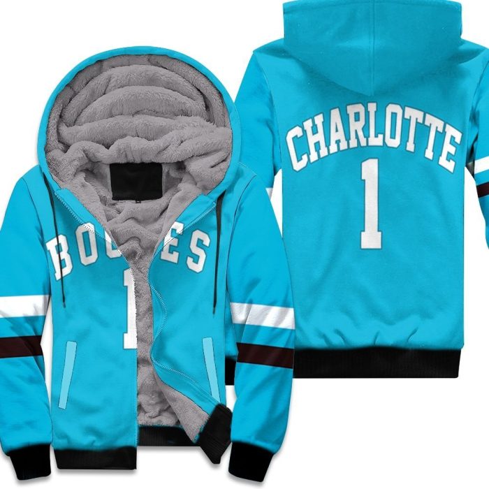 Muggsy Bogues Charlotte Hornets 1992-93 Hardwood Classics Teal Unisex Fleece Hoodie