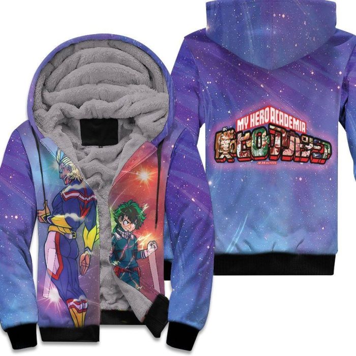 My Hero Academia All Might Midoriya Izuku Galaxy Stars For Japanese Fan Unisex Fleece Hoodie