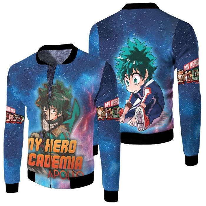 My Hero Academia Apollo Midoriya Izuku For Fan Fleece Bomber Jacket