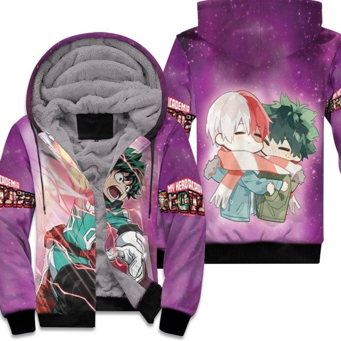 My Hero Academia Midoriya Izuku Fire Skill Scene For Fan Unisex Fleece Hoodie