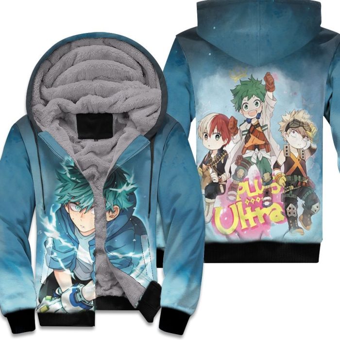 My Hero Academia Midoriya Izuku Thunder Effect For Japanese Fan Unisex Fleece Hoodie