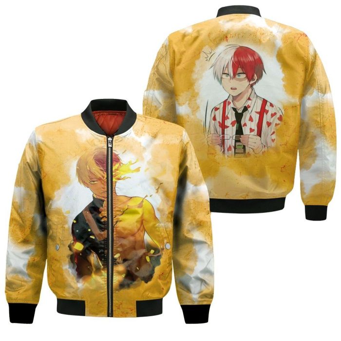 My Hero Academia Todoroki Shouto Fire 6 Packs For Japanese Fan Bomber Jacket