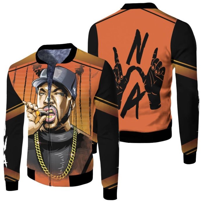 N.W.A Ice Cube Rapper Fleece Bomber Jacket