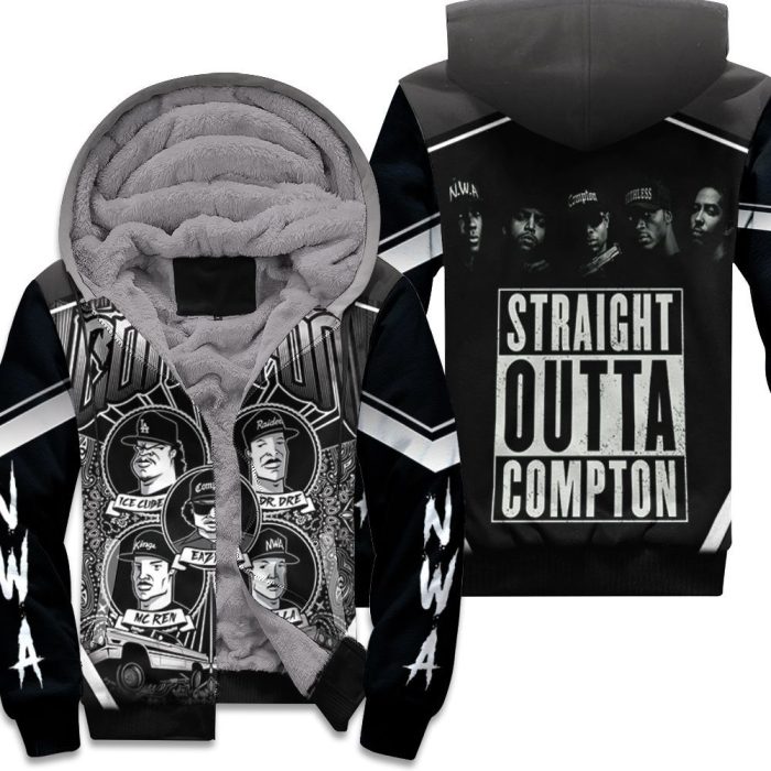 N.W.A. Straight Outta Compton Art Members Caricature Unisex Fleece Hoodie