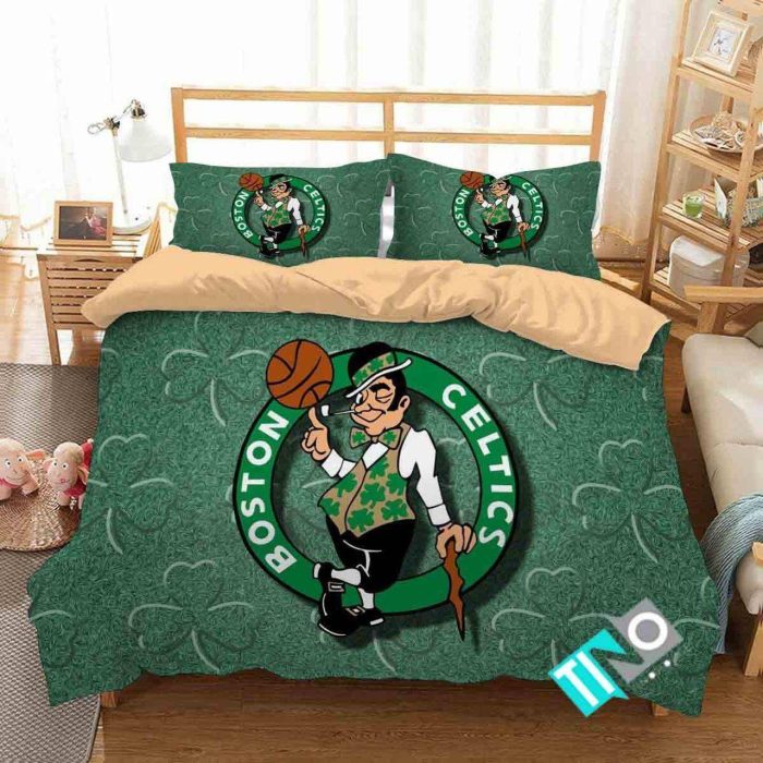 NBA Boston Celtics Logo 3D Printed Bedding Set For Fans