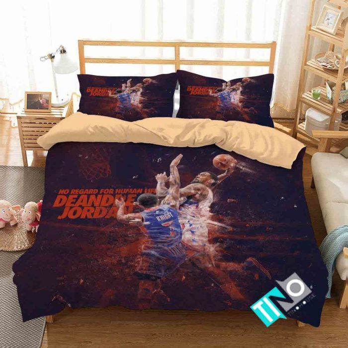 NBA La Clippers 1 Logo 3D Duvet Cover Bedding Sets V