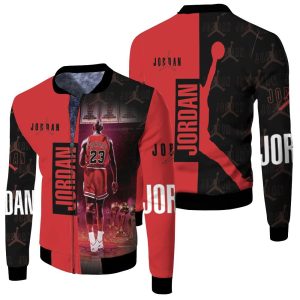 NBA Legend Chicago Bulls Michael Jordan 23 Fleece Bomber Jacket