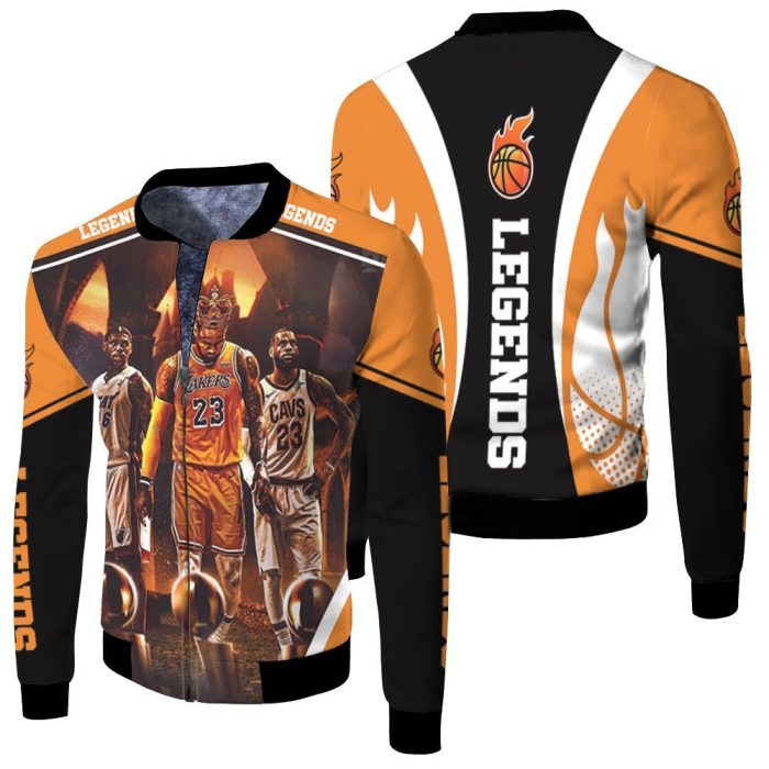 NBA Legend King Lebron James Fleece Bomber Jacket